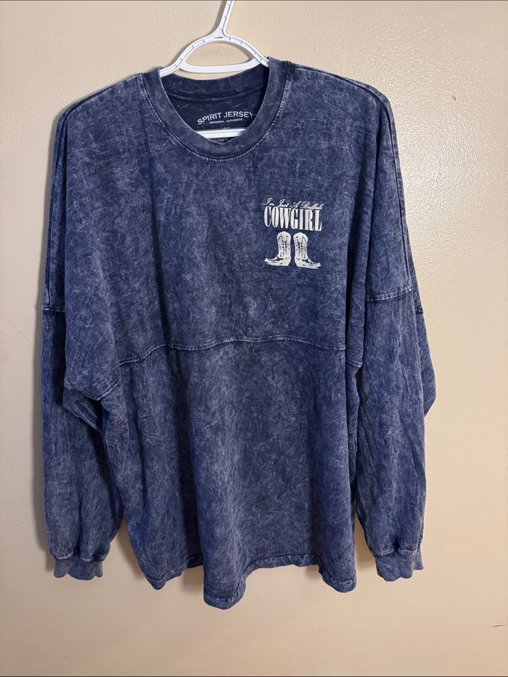 Spirit Jersey Kids' Navy 'Cowgirl' Graphic Long-Sleeve Sweatshirt